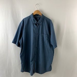Basic Editions Chambray Short Sleeve Button Down
